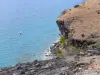 Landscapes of Martinique - Cliff at the edge of the Caribbean Sea