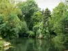 Landschaften der Haute-Marne - Marne-Tal: Fluss Marne gesäumt von Bäumen