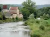 Landschaften der Haute-Marne - Marne-Tal: Ufer des Flusses Marne