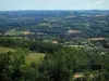 Landschaften des Quercy - Bäume, Häuser, Felder und Wald