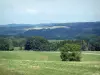 Landschaften der Vogesen - Weiden, Bäume und Wälder