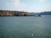 Landschappen van de kust van Bretagne - Zee-en kustvaart rand met bomen