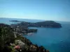 Landschappen van de kust van de Côte d'Azur - Uitzicht op de Cap Ferrat, de zee en boten
