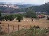 Landschappen van de Loire - Weilanden, huizen, bomen, beboste heuvels en rivier de Loire