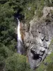 Landschappen van de Pyreneeën - Waterval (cascade), rotswanden en bomen