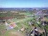 Landschappen van de Yonne - Luchtfoto van de site van de zeven sluizen van Rogny en omgeving