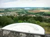 Langres - Panorama van de wallen: gezichtspunt (panorama-Oosten) met uitzicht op het meer van het omringende landschap en Bind