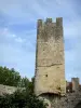 Larressingle - Tour crénelée du village médiéval fortifié