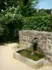 Lassay-les-Châteaux - Middeleeuwse Tuin: fontein
