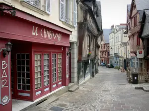 Laval - Façades de maisons de la Grande Rue