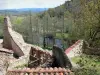 Lavaudieu - Vue sur la rivière Senouire bordée d'arbres