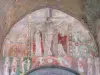Lavaudieu - Fresco en la iglesia abacial de Saint-André: Crucifixión