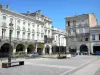 Libourne - Arcaded houses and shops of the Place Abel Surchamp square 