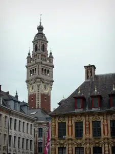 Lille - Old Stock Exchange recht belfort en de Kamer van Koophandel en Fabrieken