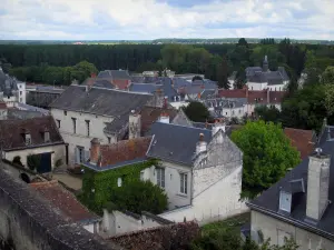 Loches - Uitzicht op de huizen van de stad