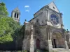 Luzarches - Façade et clocher de l'église Saint-Côme et Saint-Damien