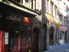 Lyon - Vieux Lyon : maisons de la rue du Boeuf