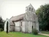 Massif des Monédières - Parc Naturel Régional de Millevaches en Limousin : église Saint-Martial de Lestards au toit de chaume