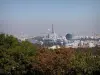 Meudon - Vue sur Paris et la tour Eiffel depuis la terrasse de l'observatoire