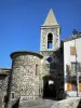 Mirabel - Saint-Joseph chapel with its bell tower over the fountains door 