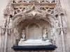Monastère royal de Brou - Intérieur de l'église de Brou de style gothique flamboyant : tombeau de Marguerite de Bourbon