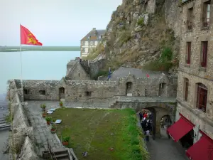 Mont-Saint-Michel - Medieval town (village) with view of the Mont-Saint-Michel bay