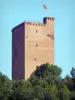 Montaner - Torre cuadrada del Montaner castillo medieval, en el Béarn
