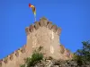 Montaner - Particolare della torre del castello medievale Montaner
