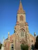 Montauban - Klokkentoren en de gevel van de kerk van Saint-Orens