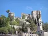 Montbrun-les-Bains - Overblijfselen van het middeleeuwse kasteel en de klokkentoren van de oude dorpskerk