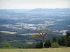 Monte Beuvray - Parque Natural Regional de Morvan: vista (panorama) sobre as paisagens do Morvan a partir do topo do Monte Beuvray