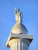 Montfaucon Amerikaans monument - Standbeeld dat vrijheid symboliseert bovenaan de Dorische zuil van het monument