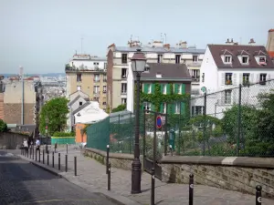 Montmartre - Clos Montmartre et façades du quartier