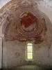 Montoire-sur-le-Loir - Binnen in de kapel van Sint-Gillis en zijn romaanse fresco's (muurschilderingen)