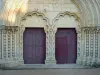 Montréal - Gebeeldhouwd portaal van de collegiale kerk Notre-Dame
