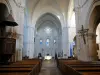 Montréal - Binnen in de collegiale kerk Notre-Dame: schip en koor
