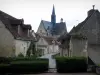 Montrésor - Collégiale de style gothique et maisons du village