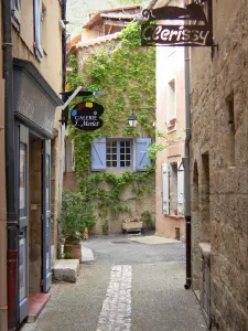 Moustiers Sainte-Marie - Beco alinhado com casas