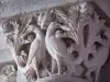 Mozac church - Inside the Saint-Pierre abbey church: carved capitals