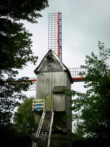 Mulini delle Fiandre - Casteelmeulen, pivot mulino a vento in legno, Cassel