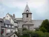 Mur-де-Барра - Колокольня церкви Сен-Томас-де-Кентербери и домов старого города