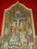Musée de Cluny - Musée national du Moyen Âge : retable en bois polychrome de l'Enfance et de la Passion du Christ