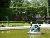Musée Rodin - Statue d'Ugolin au centre du bassin, dans le jardin du musée