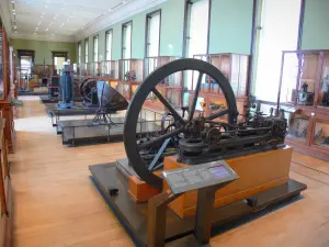 Museum of Arts and Trades - Energy collection with a Lenoir gas engine in the foreground