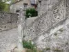 Najac - Rampe d'escalier de l'église Saint-Jean