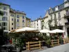 Nancy - Facades of the old town and restaurant terrace