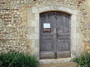 Notre-Dame-des-Cyclistes chapel - Door of the Notre-Dame-des-Cyclistes chapel