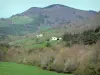 Paisagens de Aude - Fazendas cercadas por prados e florestas