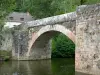 Paisagens de Aveyron - Vale do Aveyron: ponte de Saint-Blaise que atravessa o rio Aveyron; em Najac