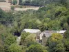 Paisagens de Aveyron - Casas de pedra cercadas por vegetação
